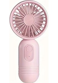 Resim Usb Şarj Edilebilir Taşınabilir Vantilatör 3 Hız Hafif Pembe, 