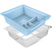 Resim Tesla Model 3 / Y Merkezi Kol Dayama Saklama Kutusu Araba Modifikasyon Merkezi Saklama Kutusu Mavi 