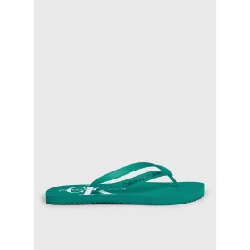 Resim Calvin Klein Beyaz - Turkuaz Erkek Plaj Terliği Beach Sandal Monogram Tpu 