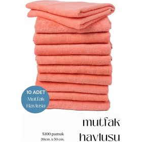 Resim 10 Adet Mutfak Havlusu El Yüz Havlusu Yavruağzı 