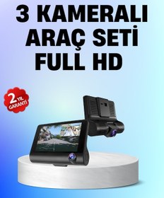 Resim Tek Full Hd 1080p 3 Kameralı Araç Dvr Gece Görüşlü Ve G-sensörlü Güvenlik Çözümü Najmaddin 