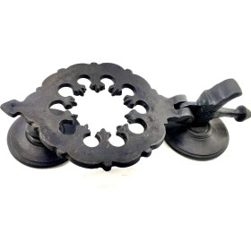 Resim Mena Rise Antika Tarz Dekoratif Pirinç Osmanlı Kapı Tokmağı, Taktak - 265X75MM, Oksit ( Lisinya ) 