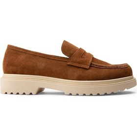 Resim Deery Hakiki Süet Taba Rengi Loafer Kadın Ayakkabı - 01903ztbap01 Taba 