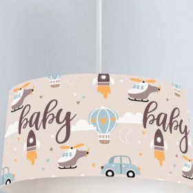 Resim instababyrooms Çocuk Odası Dijital Baskılı Dekoratif Sarkıt Avize Model 1357 