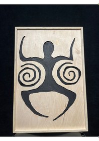 Resim Cıgılwood Swırlman Ahşap Bohem Tablo 