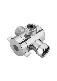 Resim Xiyyadms 1/2 İnç 3 Yollu Duş Başlığı Adaptörü - Kol Montajlı Banyo Vana Diverter Valfi Abs Krom 