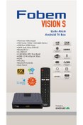 Resim Huramarketing Fobem Vision S Hibrit Ses Komutlu Uydu Alıcılı Android 14 TV Box 4GB Ram 32GB Hafıza 