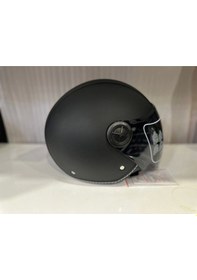 Resim Mts FX-101 Deri Kaplama Çenesiz Kask Siyah 