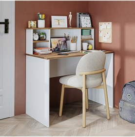 Resim Paris Çalışma Masası , Çocuk Çalışma Masası, Ofis Masası 100 Cm Atlantik Çam - Beyaz 