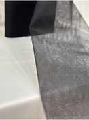 Resim GÜRLEK TEKSTİL Siyah Kristal Tül Araba Süs, Bohça Süs, Nişan Bohça Süs, Kapı Süsü Tülü, Doğum Günü Tülü 100x300cm, 