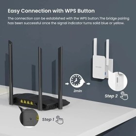 Resim Storemax A33 AX3000 Wi-Fi 6 Tekrarlayıcı, Wifi Sinyal Güçlendirici, 2.4ghz/5ghz Çift Bant, Yönlendiricilerle Uyumlu Wi-Fi Genişletici, Ap Modu, Wps Düğmesi, Akıllı LED Sinyali Beyaz 