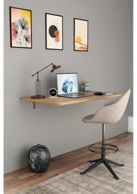 Resim Katlanabilir Duvara Monte Masa - 50x90 Cm Ofis, Ev Çalışma Masası Atlantik Çam 