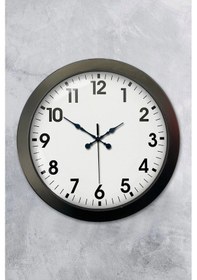 Resim 36 Cm Siyah Metal Standart Duvar Saati Çok Renkli 