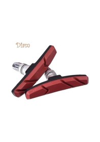 Resim Kırmızı Çift Dayanıklı Bisiklet Bisiklet Bisiklet Fren Tutucu Pedleri Ayakkabı Blokları Aksesuarları Aksesuarları 