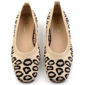 Resim Bej Leopar Kadın Babet K01327021182 Leopar 