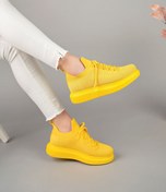 Resim devrialemshoes CH307 RT Tricot Kadın Ayakkabı SARI 