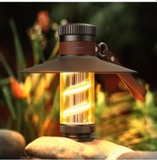 Resim Geeroyoo Usb Şarjlı Taşınabilir Kamp Feneri, 4 Aydınlatma Modu, Su Geçirmez, Uzun Ömürlü Çadır Ve Açık Hava Aydınlatması Siyah 