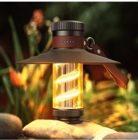 Resim Geeroyoo Usb Şarjlı Taşınabilir Kamp Feneri, 4 Aydınlatma Modu, Su Geçirmez, Uzun Ömürlü Çadır Ve Açık Hava Aydınlatması Siyah 