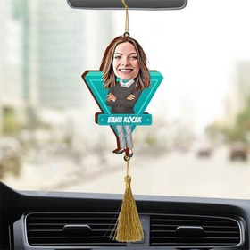 Resim Kişiye Özel Ofis Kızı Araba Süsü 