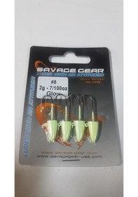 Resim SG LRF Micro sandeel jighead 2,5 gr #8 4ad GLOW 