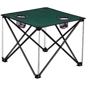 Resim Basic Metal İskelet Katlanır Kamp Masası Yeşil 47 x 37 CM Yeşil 