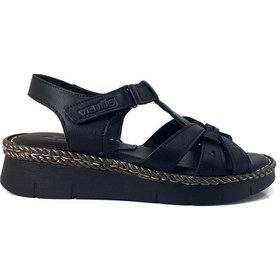 Resim Venüs 23028003 24ys Kadın Günlük Sandalet - Siyah-siyah Siyah 