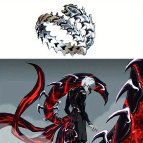 Resim Anime Tokyo Ghoul Yüzük Kaneki Ken Cosplay Ayarlanabilir Açıklık Unisex Punk Takı Hediye Aksesuarları 