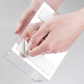 Resim Genel Markalar Şeffaf ofis ve kırtasiye malzemesi düzenleyici, 12x6x10 cm, beyaz renk 