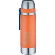Resim Shotay Turuncu 600 ml Spor Kamp Günlük Paslanmaz Spor Matara - 24 Saate Kadar Koruma 