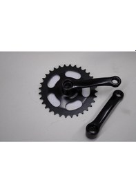 Resim Bmx Bisiklet 36 T Aynakol Köşeli Model Siyah Renk Bmx Orta Dişli 