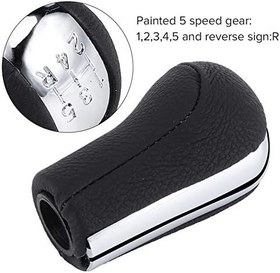 Resim Kavolet 5 Hız Araba Dişli çubuk Topuzu Ile Verso Avensis Için 5 Hız Dişli/vitz, Siyah gümüş, Premium Pu Deri Pvc Plastik yapılmış, Sağlam, Kurulumu Kolay 