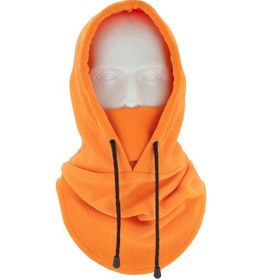 Resim Polar Polar Balaclava Yüz Maskesi Rüzgar Geçirmez Boyun Eşarp Başlık Isıtıcı Kış Doğa Sporları İçin - Turuncu 