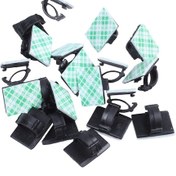 Resim Youmex 20 Adet Yapışkan Kablolu Sabitleyici - Masaüstü Kabloları Düzenleyici Ve Sarıcı Tutanak 