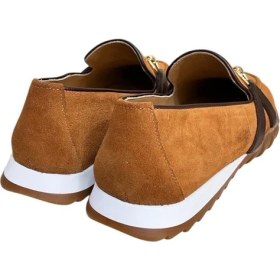 Resim Taba Hakiki Deri Süet Toka Detay Comfort Taban Spor Loafer 