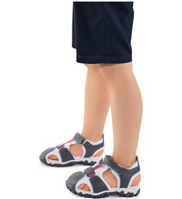 Resim Kiko Kids Erkek Bebek Sandalet Arz 2399 Lacivert - Beyaz - Kırmızı Beyaz - Lacivert - Kırmızı 