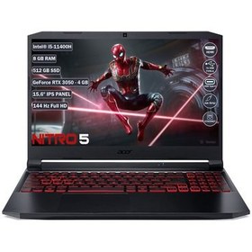 Resim Acer Nitro 5 AN515-57-556S NH.QELEY.005 i5-11400H 8 GB 512 GB SSD RTX3050 15.6" Dos FHD Dizüstü Bilgisayar 
