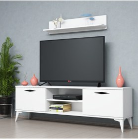 Resim FERNISO Mobilya 160 Cm Tv Ünitesi ( Raflı) Full Beyaz 
