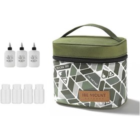 Resim Dofolink Yeşil Oxford Kumaş Çanta İle 7 Parça Baharat Seti - 3 Adet 120ml Plastik Şişe Ve 4 Adet 100ml Cam Kavanoz, Sıcaklık Dayanıklı Ve Sızıntısız, Kamp Ve Ev Kullanıma Uygun Yeşil 