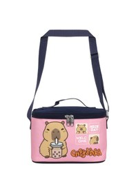 Resim Capybara Kız Çocuk Isı Yalıtımlı Beslenme Çantası - Lacivert - Pembe - 5204 Çok Renkli 