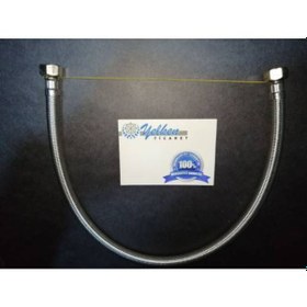 Resim Klozet Rezervuar Su Bağlanti Hortumu 3-8-3-8 40 Cm Çelik Flex 