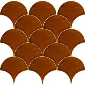 Resim Armada Çini 17x17 cm Karamel Balık Pulu Seramik 