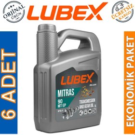 Resim Lubex Mitras Mt Ep 90 Şanzıman Asansör Dişli Yağı 6 x 3 L 