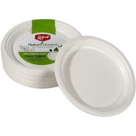 Resim Roll-up Nature Ekolojik Karton Kağıt Parti Tek Kullanımlık Tabak - 22 Cm. - 50 Adetlik 3 Paket 