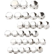 Resim Suntek Motosiklet Vida Somun Civata Kapatma Başlığı Dekorasyon Yamaha Gümüş 30 Parça 