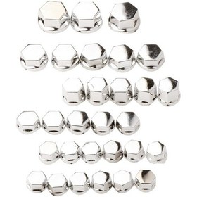 Resim Suntek Motosiklet Vida Somun Civata Kapatma Başlığı Dekorasyon Yamaha Gümüş 30 Parça 