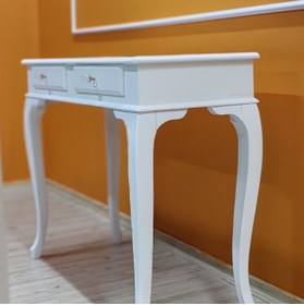 Resim Evim Hizmet Lükens 120 Cm Çekmeceli Lake Yarı Mat Beyaz Makyaj Masası 