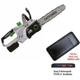 Resim Catpower 2096 18V 25 CM 4.0 Ah Ağaç Kesme Akülü Makine + Akdeniz T 
