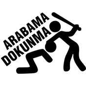 Resim Genel Markalar Arabama Dokunma Sticker Oto Motor Laptop Duvar Folyo Sticker 15x10 cm 