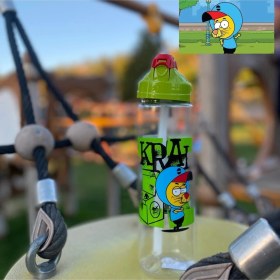 Resim Kral Şakir Hayranları Desenli-pipetli Tritan Matara 630 Cc Yeşil Yeşil 