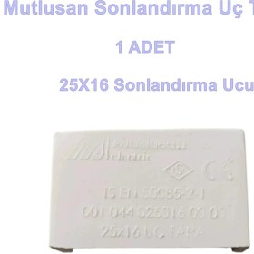 Resim Mutlusan 25X16 Kablo Kanalı Uç Tapa Sonlandırma Kapağı Plastik Beyaz 